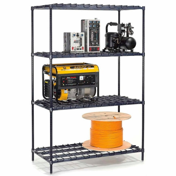 Nexel Heavy Duty Wire Shelving, 60"W x 24"D x 74"H