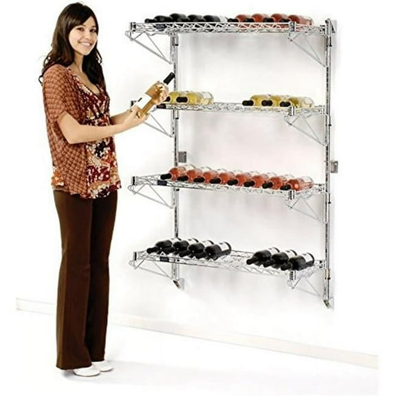 Nexel Industries 13 Bottle Cradle Wine Shelf 14 x 48 x 14 in.