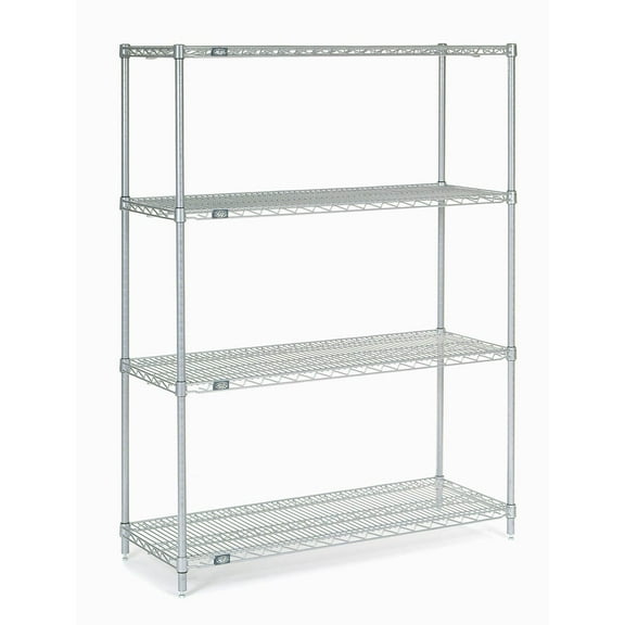 Nexel Industries 18546C 18 x 54 x 63 in. Plate Starter Shelf Unit, Chrome