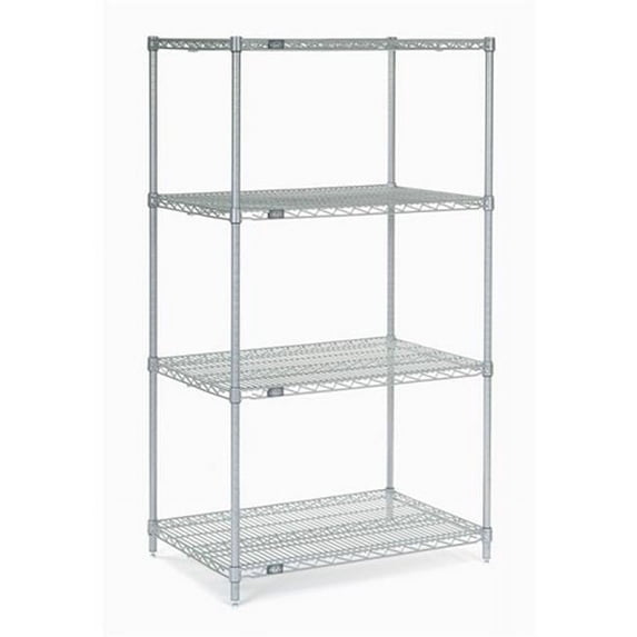 Nexel Industries 18546EP Epoxy 18 x 54 x 63 in. Starter Shelf Unit- Silver
