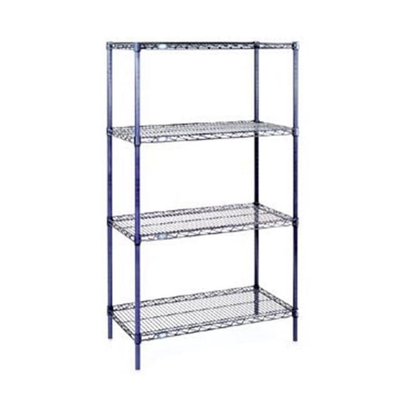 Nexel Industries 21366Z 21 x 36 x 63 in. Electroplating Starter Shelf Unit, Poly-Z-Brite