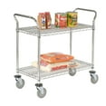 thumbnail image 1 of Nexel Chrome Utility Cart w/2 Shelves & Poly Casters, 1200 lb. Capacity, 36"L x 21"W x 39"H, 1 of 3