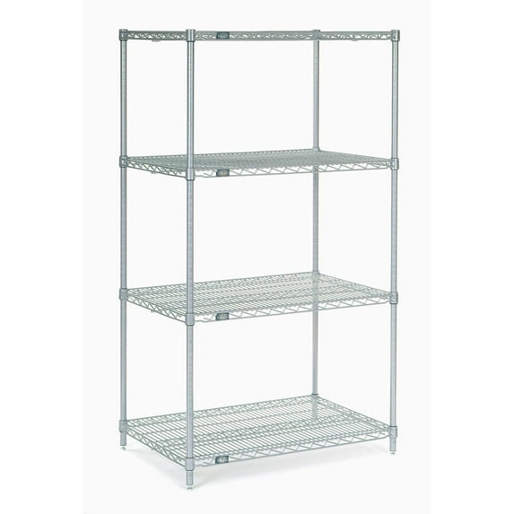 Nexel Industries 21428EP Epoxy 21 x 42 x 86 in. Starter Shelf Unit- Silver