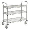 thumbnail image 1 of Nexel Industries 2142P3CB 21 x 42 x 3 in. Shelf Utility Cart with in Chrome Finish Polyurethane Caster- Chrome, 1 of 1