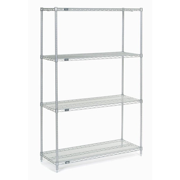 Nexel Industries 21487C 21 x 48 x 74 in. Plate Starter Shelf Unit, Chrome