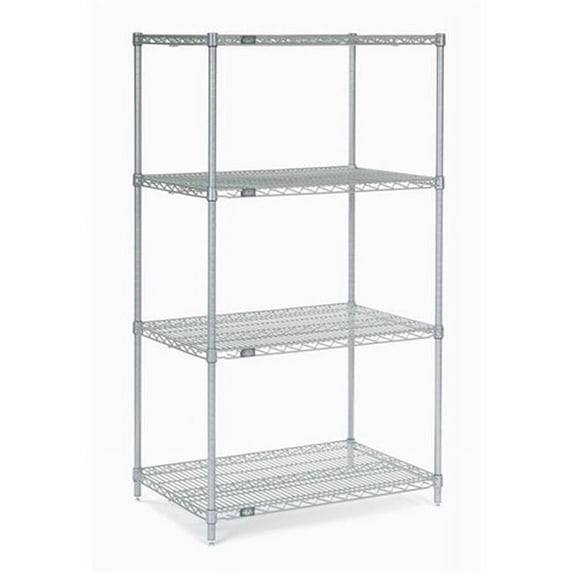 Nexel Industries 21488EP Epoxy 21 x 48 x 86 in. Starter Shelf Unit- Silver