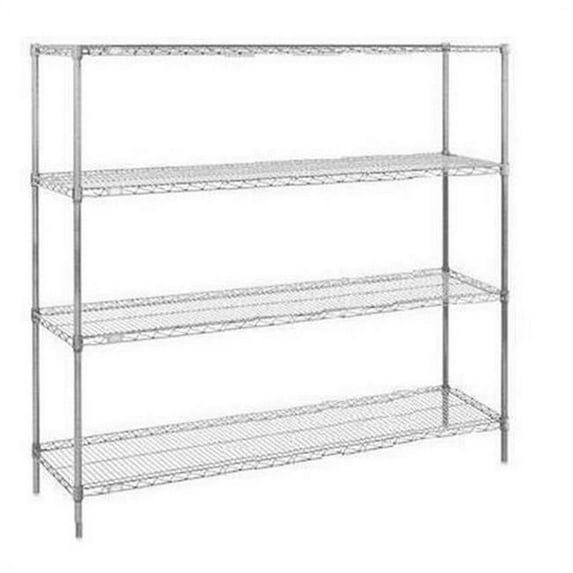 Nexel Industries 21727C 21 x 72 x 74 in. Plate Starter Shelf Unit, Chrome