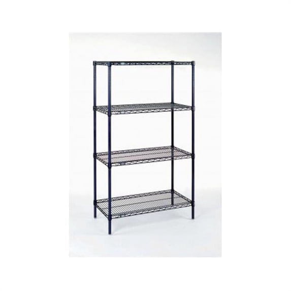 Nexel Industries 21727Z 21 x 72 x 74 in. Electroplating Starter Shelf Unit, Poly-Z-Brite