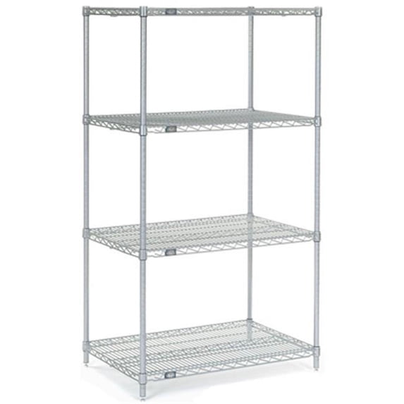 Nexel Industries 24248C 24 x 24 x 86 in. Plate Starter Shelf Unit, Chrome
