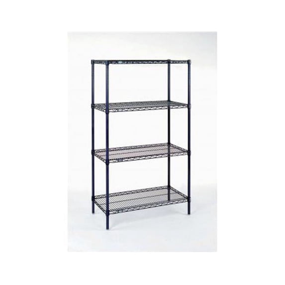 Nexel Industries 24307Z 24 x 30 x 74 in. Electroplating Starter Shelf Unit, Poly-Z-Brite