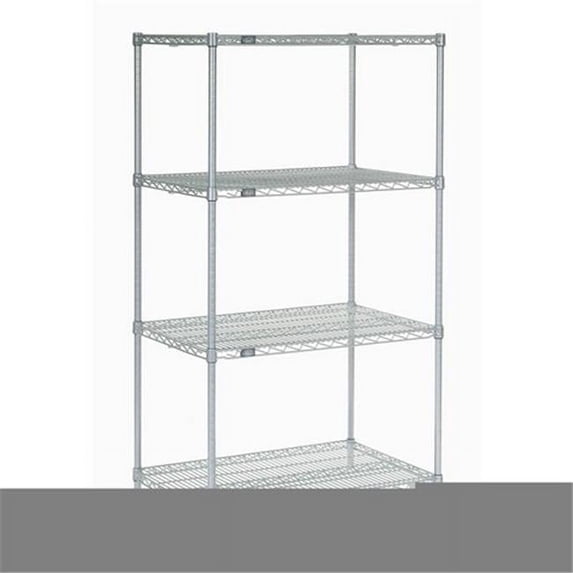 Nexel Industries 24368EP Epoxy 24 x 36 x 86 in. Starter Shelf Unit- Silver