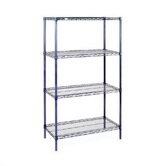 Nexel Industries 24488C Plate Starter Shelf Unit, Chrome - 24 x 48 x 86 in.