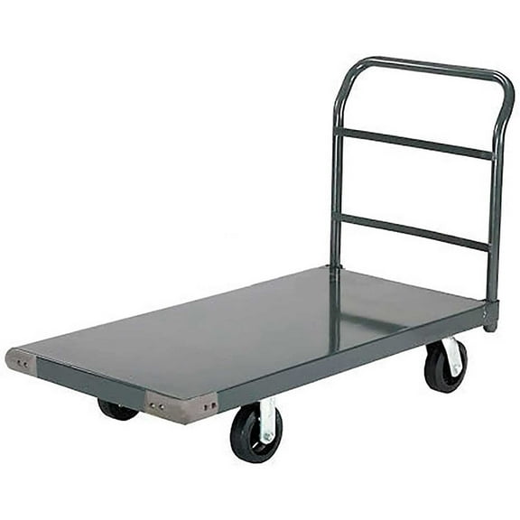 Platform Truck w/Steel Deck, 6" Rubber Casters, 48 x 30, 2000 Lb. Capacity