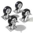 thumbnail image 1 of Global Industrial Caster Kit 5"" x 1 1/2"" (4 Swivel 2 With Brakes) With Mountin, 1 of 3