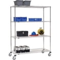 thumbnail image 1 of Nexel Industries C1836PCB Wire Shelf Stem Caster Truck with Polyurethane Wheels & Brakes, Chrome - 18 x 36 x 72 in., 1 of 1