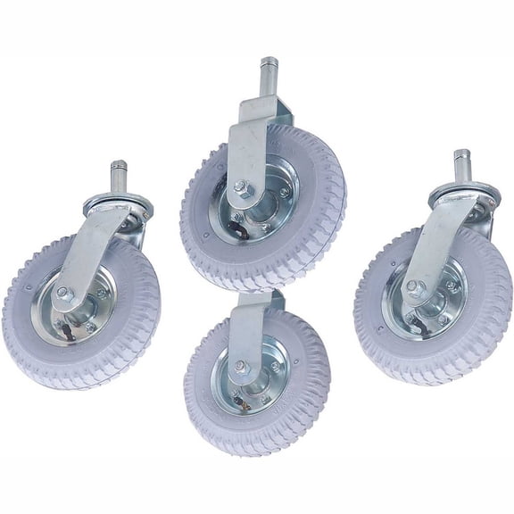Nexel Stem Casters Set of (4) 8"" x 2.80"" Full Pneumatic 1200 Lb. Cap.