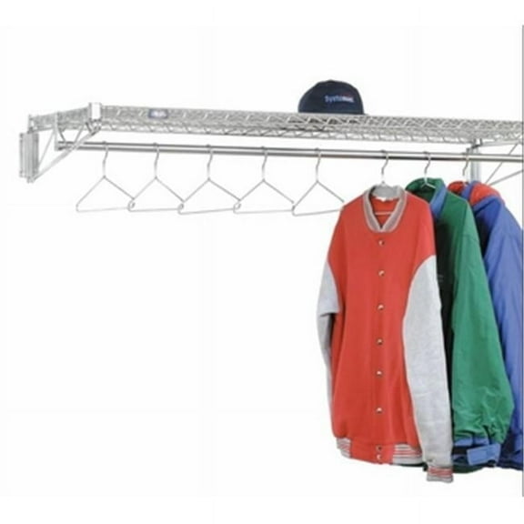 Nexel Industries GW60C 60 in. Garment Storage Wall Unit- Chrome