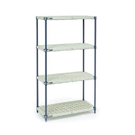 Nexel Industries PM18486N Nexelite Plastic Mat Starter Shelf Unit - 18 x 48 x 63 in.