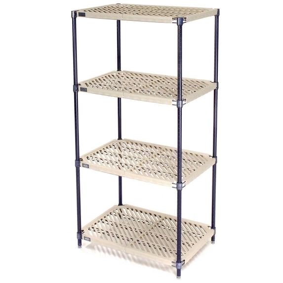 Global Industrial 331793N Vented Plastic Shelving, Nexelon Finish - 60 x 24 x 86 in.