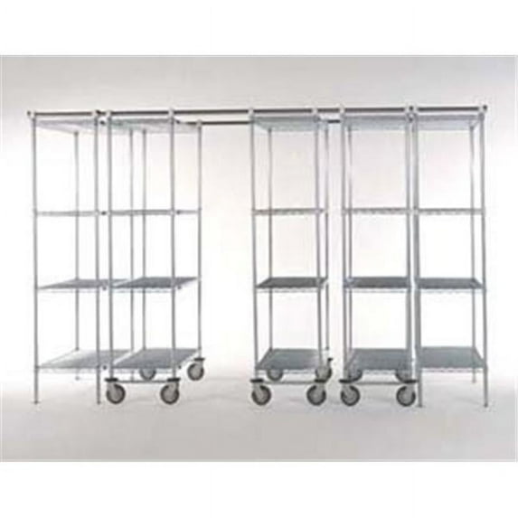 Nexel Industries STM861Z Stainless Steel Space-Trac Shelving System- Poly-Z-Brite - 88 x 21 in.