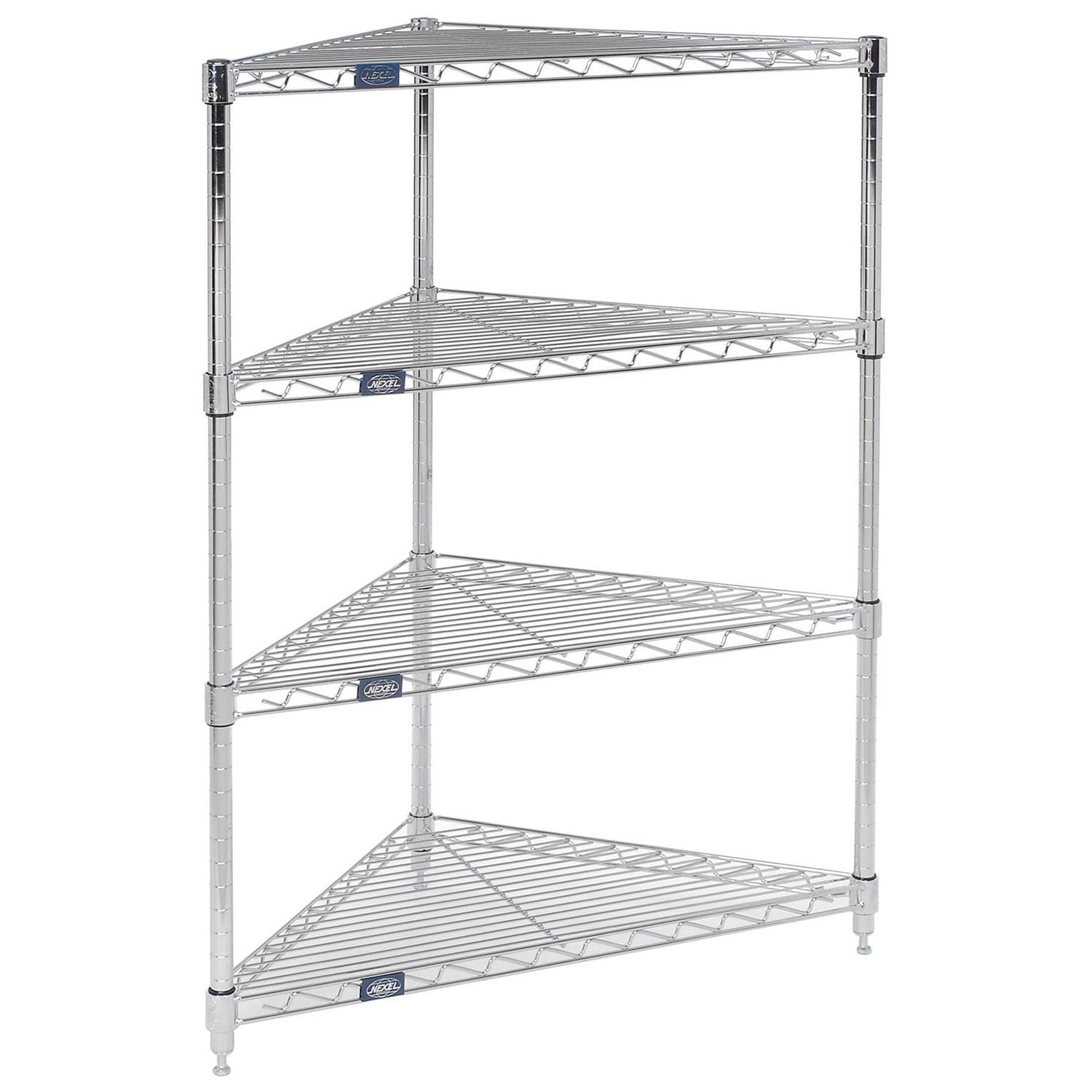 42 x 24 x 18 Inch Chrome Corner Wire Shelving Unit