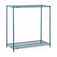 thumbnail image 1 of Nexel 2 Shelf Poly-Green Wire Shelving Unit Starter 42""W x 18""D x 34""H, 1 of 1