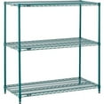 thumbnail image 1 of Nexel 3 Shelf Poly-Green Wire Shelving Unit Starter 72""W x 24""D x 34""H, 1 of 1