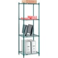 thumbnail image 1 of Nexel Poly-Green, 4 Tier, Wire Shelving Starter Unit, 24"W x 14"D x 74"H, 1 of 7