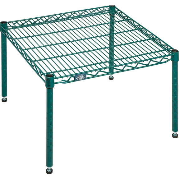 Nexel Poly-Green Wire Dunnage Rack - 24""W x 24""D x 14""H