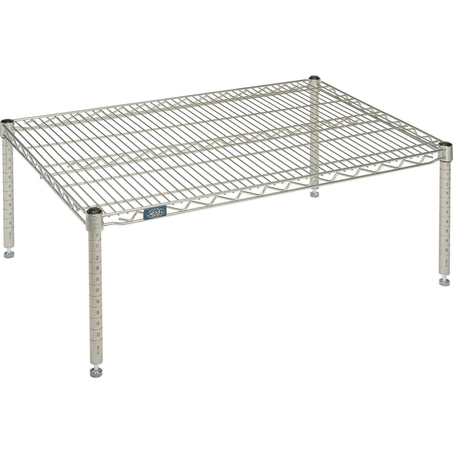 Nexel Poly-Z-Brite Wire Dunnage Rack, 24"W x 36"L x 14"H