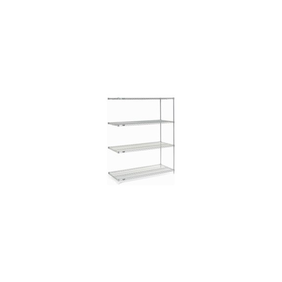 Nexel Wire Shelving Add-On, Poly-Z-Brite, 54"W X 24"D X 86"H