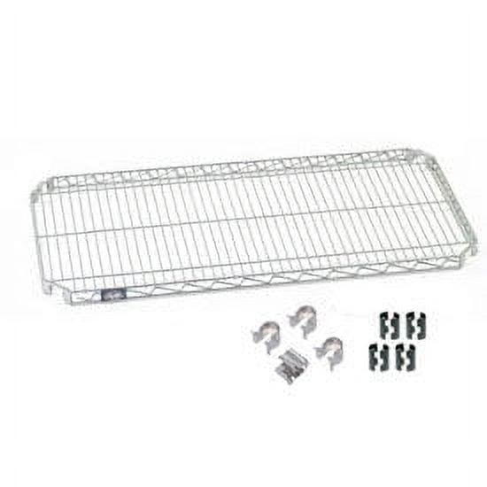 Nexel Quick Adjust Wire Shelf w/Hooks & Clips, 36"W x 14"D