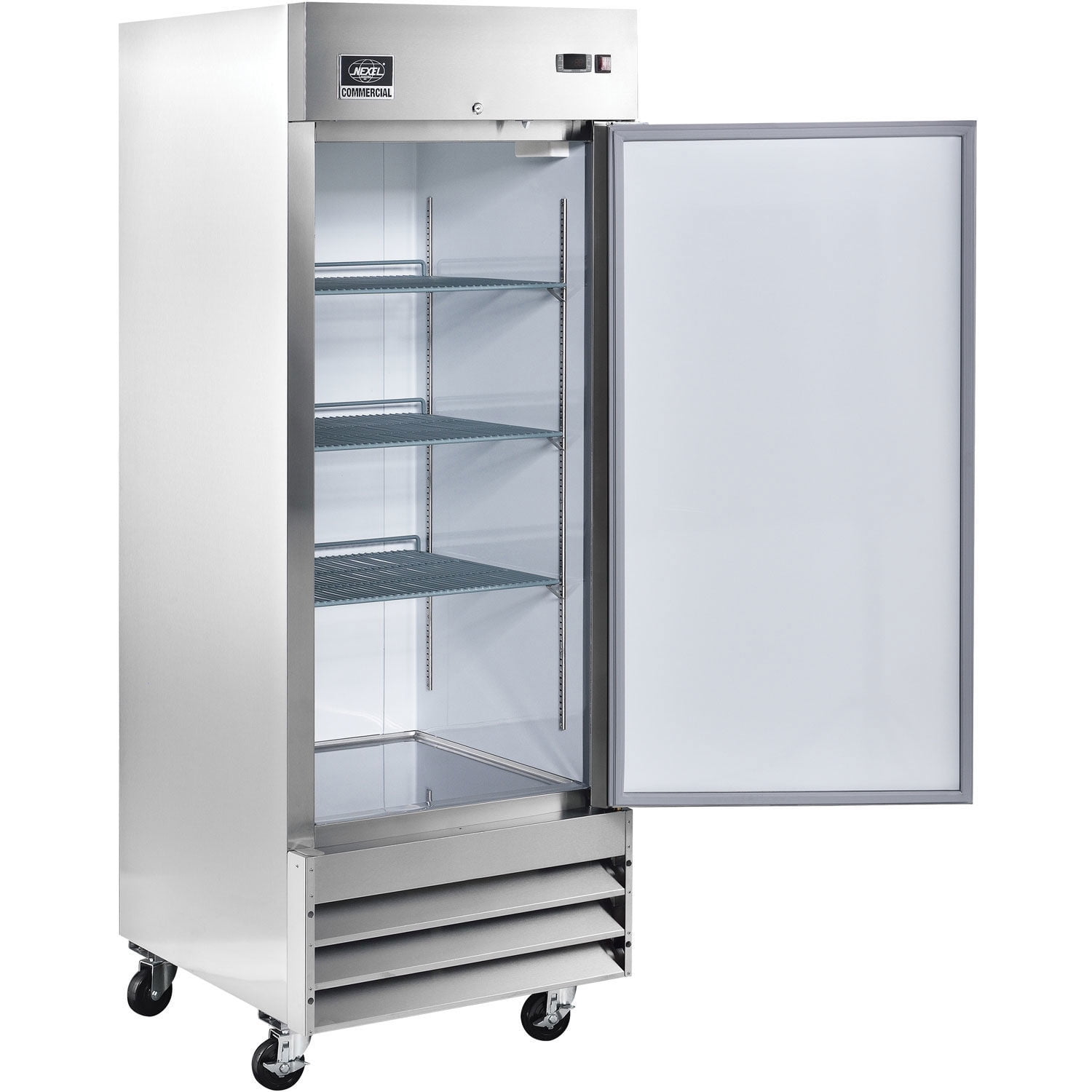 Stainless Steel Commercial Reach-In Freezer with Digital Controls