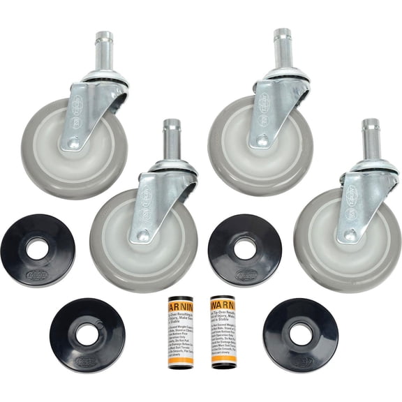 Nexel Stem Casters Set of (4) 5" Polyurethane Wheel 1200 Lb. Capacity