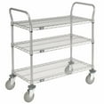 thumbnail image 1 of Global Industrial 2436P3EP Nexel Utility Cart with 3 Shelves & Poly Casters, Silver - 1200 lbs Capacity - 36 x 24 x 39 in., 1 of 1