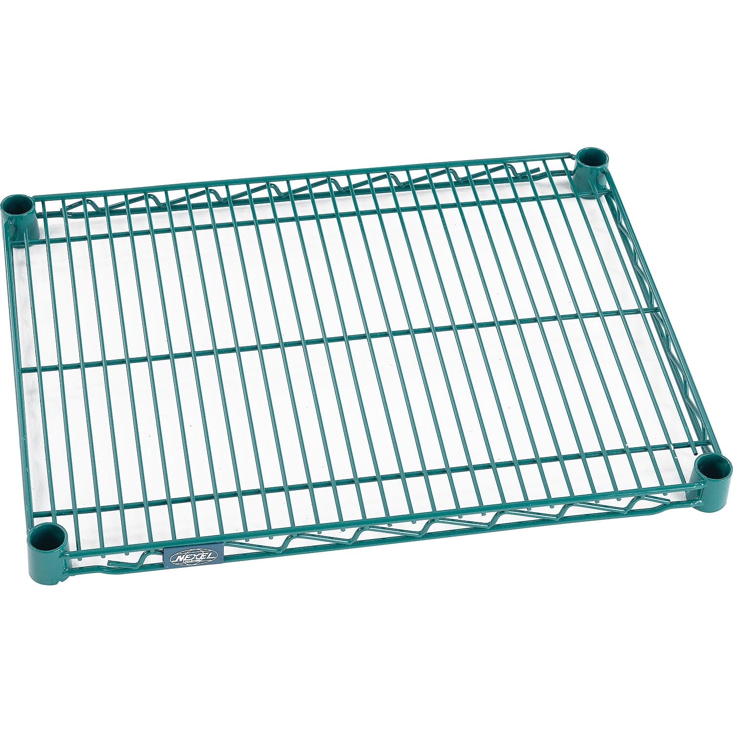 Nexel Wire Shelf w/Clips, Green Epoxy, 24"W X 18"D