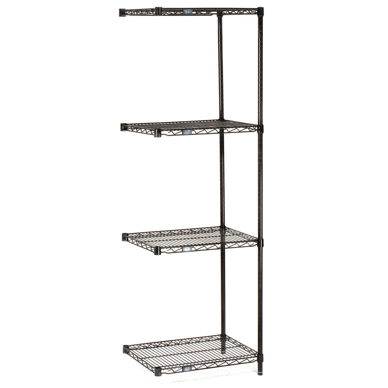 Nexel Wire Shelving AddOn, Black Epoxy, 36"W X 18"D X 74"H
