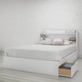 thumbnail image 1 of Nexera Aura Storage Bed and Headboard, White, 1 of 11