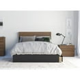 thumbnail image 1 of Nexera 3-Piece Bedroom Set With Bed Frame, Headboard & Nightstand, Full|Walnut & Black, 1 of 2