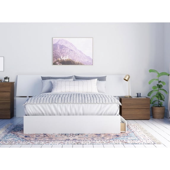 Nexera 3-Piece Bedroom Set With Bed Frame, Headboard & Nightstand, Queen