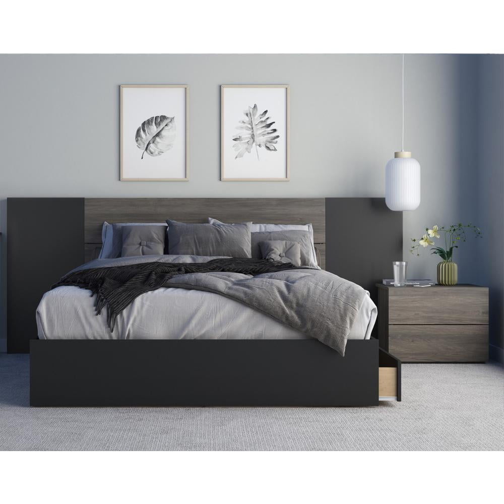 Nexera 4-Piece Bedroom Set With Bed Frame, Headboard, Extension Panels
