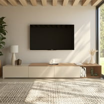 Nexera Arlo Extendable Tv Stand for TVs up to 88", Light Walnut