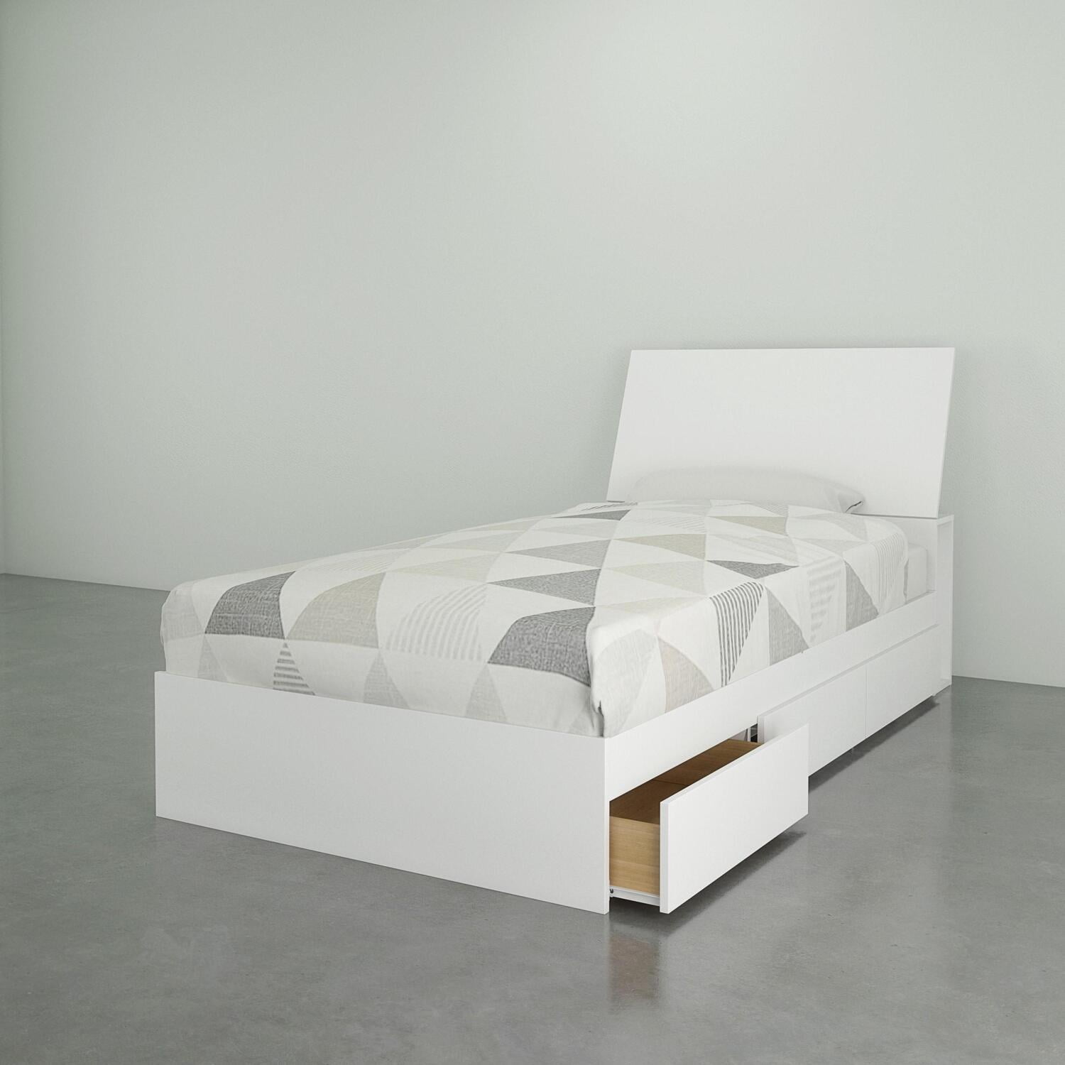 Nexera Compass Engineered Wood 2-Piece Twin Bedroom Set in White ...