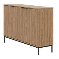 Nexera Conner Sideboard with 3 Doors, Light Walnut