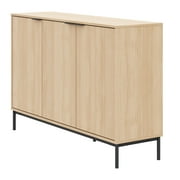 Nexera Conner Sideboard with 3 Doors, Natural Blonde Oak