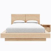 Nexera Dahlia 3 Piece Bedroom Set with Headboard, Slatted Bedframe, 1 Nightstand