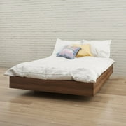 Nexera Full Size Platform Wood Bed Frame, Walnut