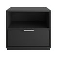 thumbnail image 1 of Nexera Hunter 2 Drawer Nightstand, Black, 1 of 6