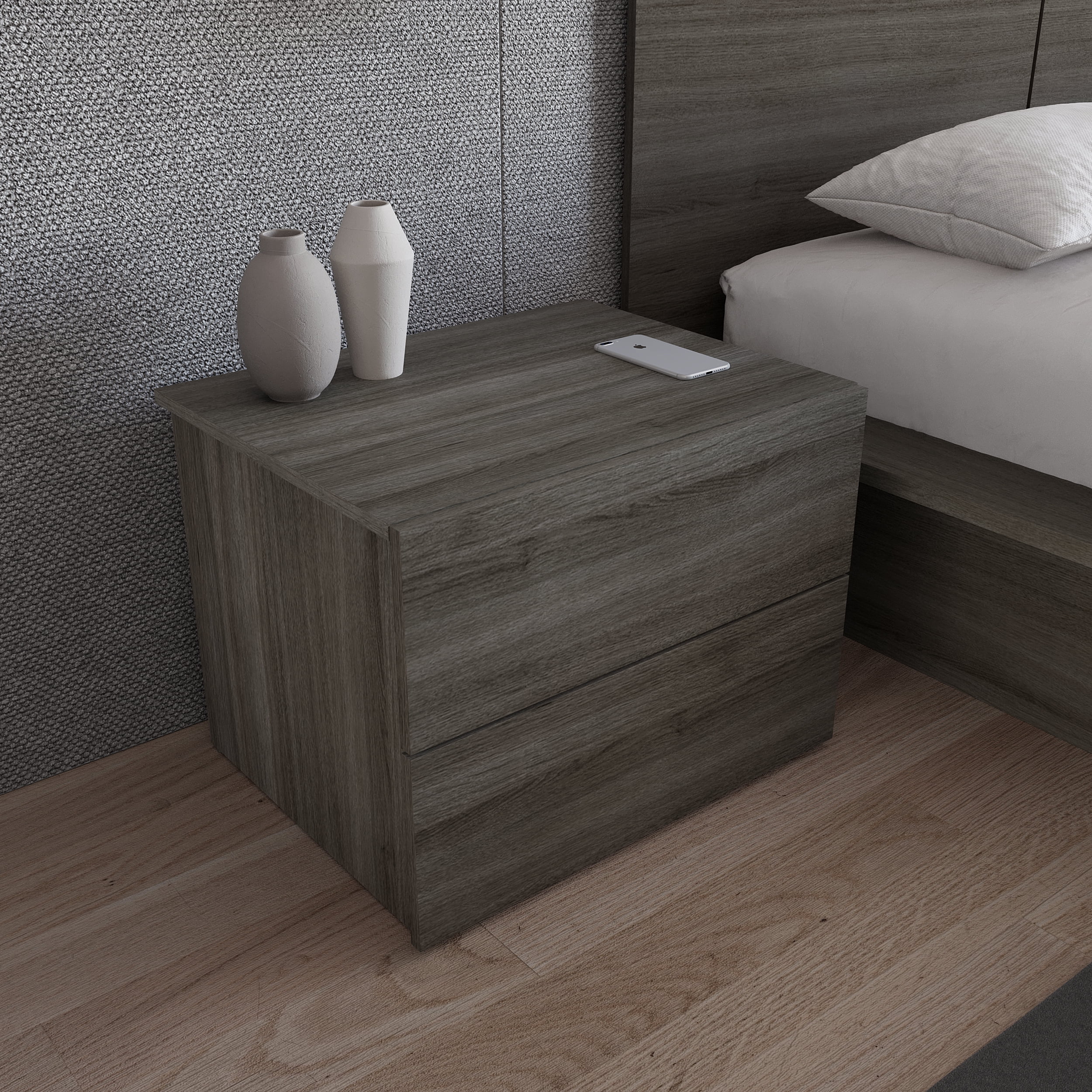 Nexera James Nightstand With 2-Drawers
