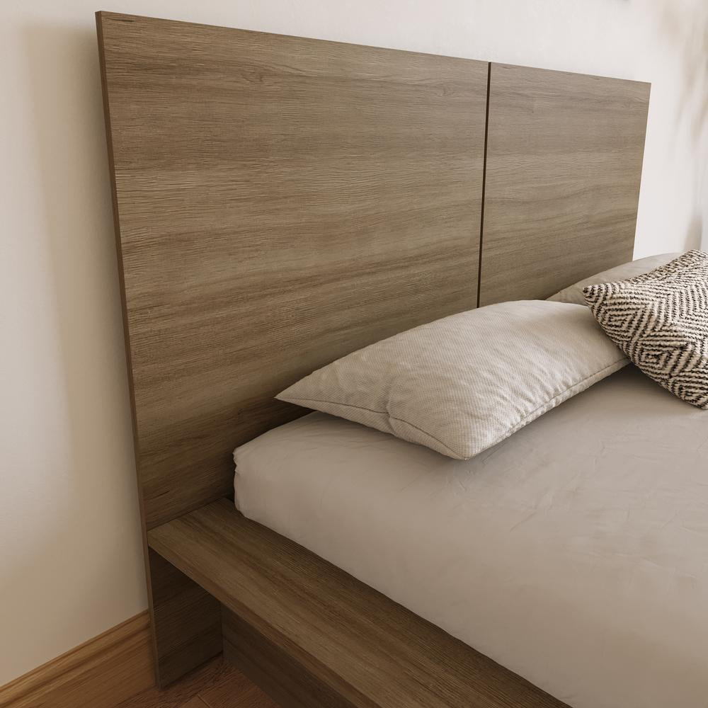 Nexera James Queen Size Panel Headboard, Brown Oak